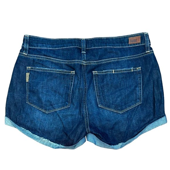 PAIGE Jimmy Jimmy Short Denim Jean 3" Cut off‎ Cuffed Shorts Size 28 - Picture 3 of 7